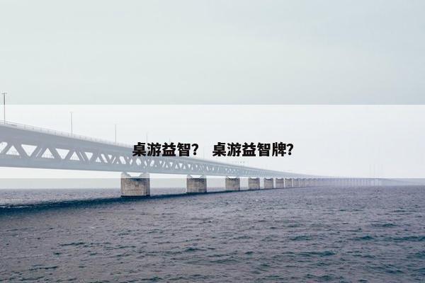 桌游益智？ 桌游益智牌？