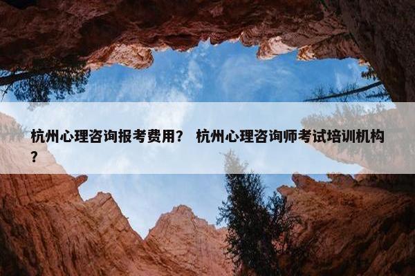 杭州心理咨询报考费用？ 杭州心理咨询师考试培训机构？