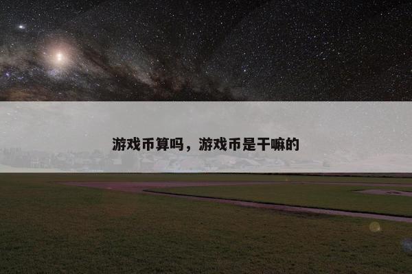 游戏币算吗，游戏币是干嘛的