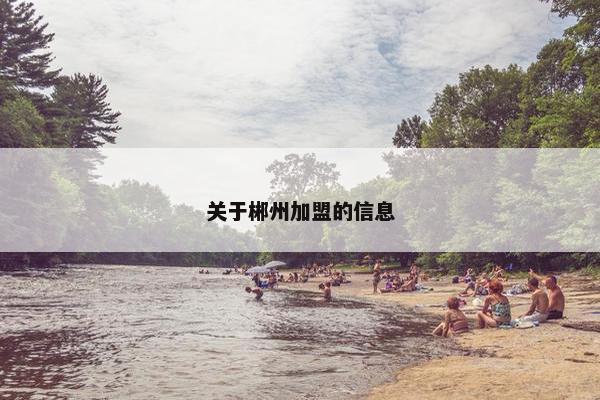 关于郴州加盟的信息