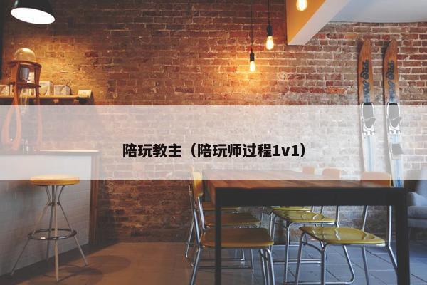 陪玩教主（陪玩师过程1v1）