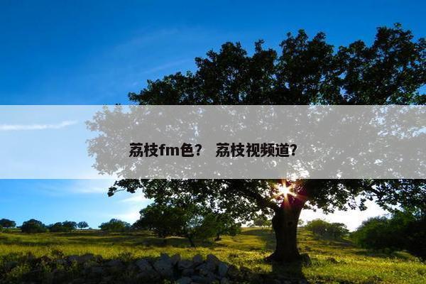 荔枝fm色？ 荔枝视频道？
