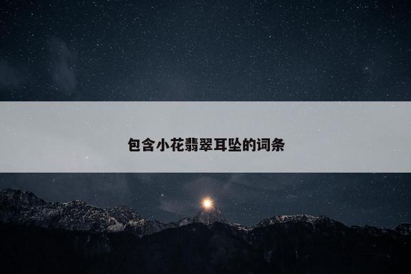 包含小花翡翠耳坠的词条