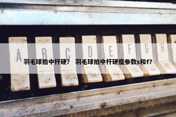 羽毛球拍中杆硬？ 羽毛球拍中杆硬度参数s和f？