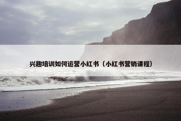 兴趣培训如何运营小红书（小红书营销课程）