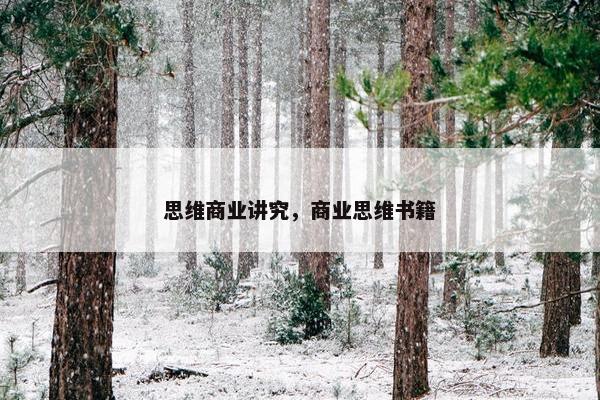 思维商业讲究，商业思维书籍