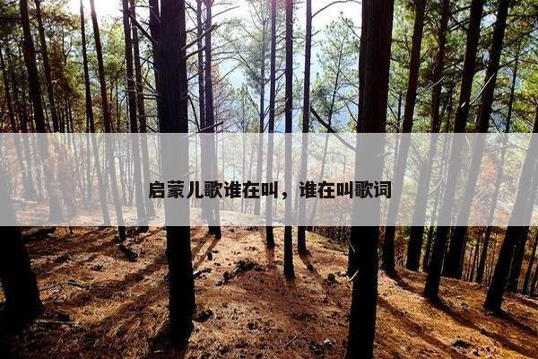 启蒙儿歌谁在叫，谁在叫歌词