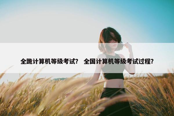 全跪计算机等级考试？ 全国计算机等级考试过程？