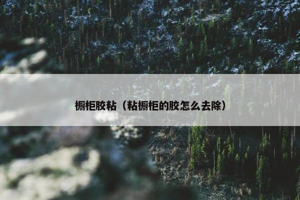 橱柜胶粘（粘橱柜的胶怎么去除）