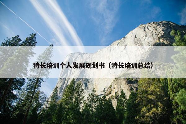 特长培训个人发展规划书（特长培训总结）
