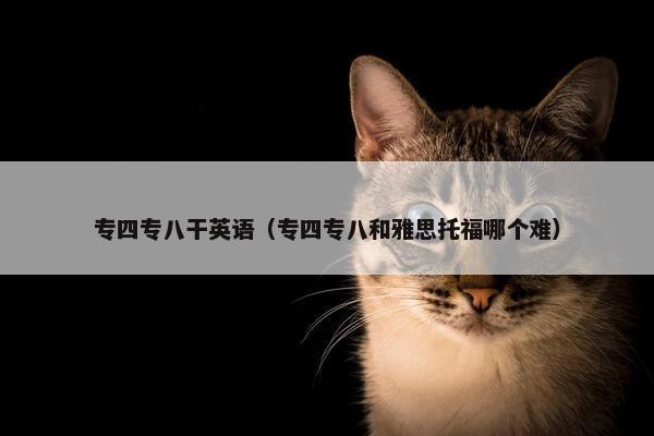 专四专八干英语（专四专八和雅思托福哪个难）