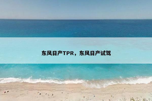 东风日产TPR，东风日产试驾
