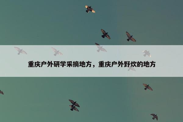 重庆户外研学采摘地方，重庆户外野炊的地方