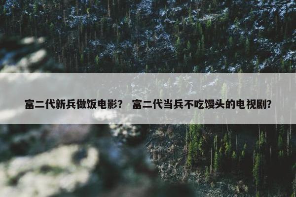 富二代新兵做饭电影？ 富二代当兵不吃馒头的电视剧？
