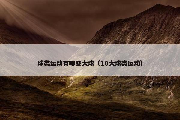 球类运动有哪些大球（10大球类运动）