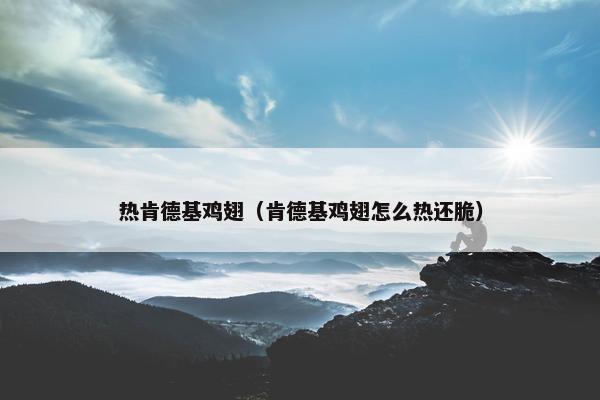 热肯德基鸡翅（肯德基鸡翅怎么热还脆）
