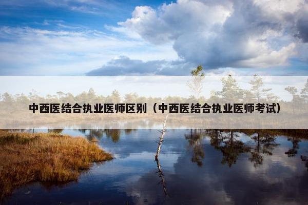 中西医结合执业医师区别（中西医结合执业医师考试）