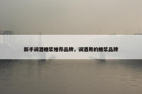 新手调酒糖浆推荐品牌，调酒用的糖浆品牌