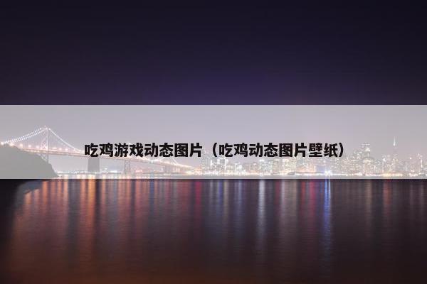 吃鸡游戏动态图片（吃鸡动态图片壁纸）