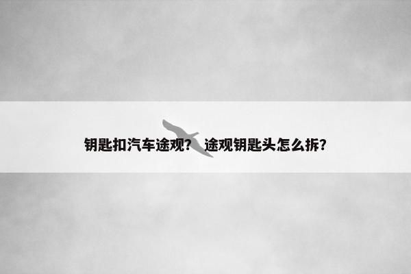 钥匙扣汽车途观？ 途观钥匙头怎么拆？