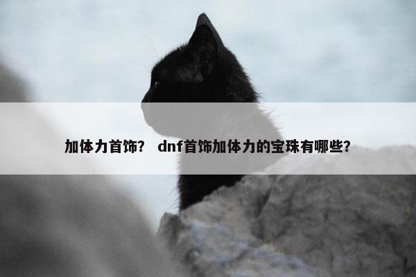 加体力首饰？ dnf首饰加体力的宝珠有哪些？