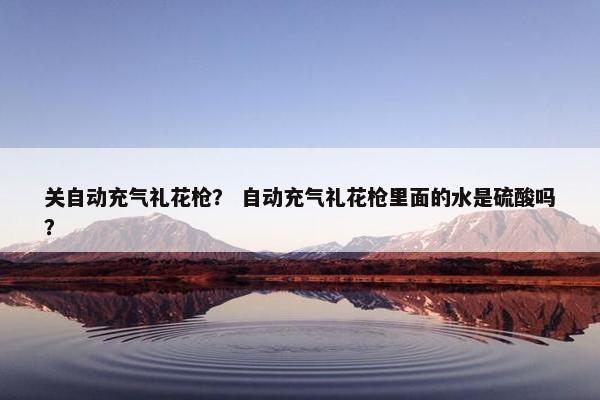 关自动充气礼花枪？ 自动充气礼花枪里面的水是硫酸吗？
