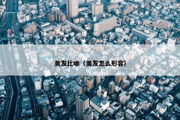 美发比喻（美发怎么形容）