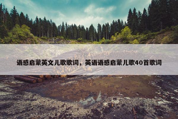 语感启蒙英文儿歌歌词，英语语感启蒙儿歌40首歌词