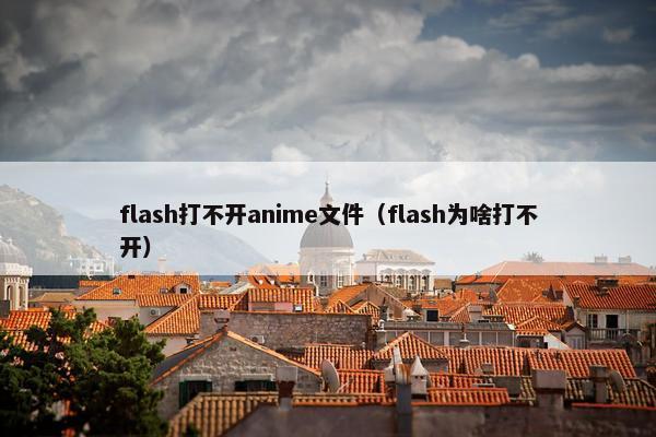 flash打不开anime文件（flash为啥打不开）