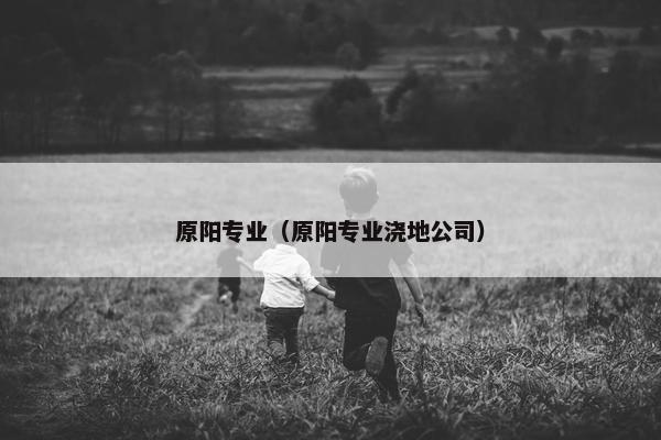 原阳专业（原阳专业浇地公司）