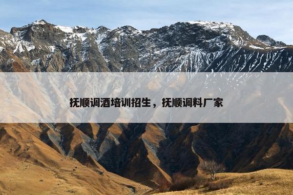 抚顺调酒培训招生，抚顺调料厂家