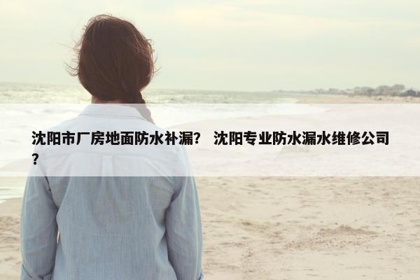 沈阳市厂房地面防水补漏？ 沈阳专业防水漏水维修公司？