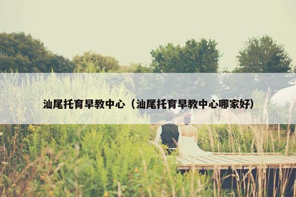 汕尾托育早教中心（汕尾托育早教中心哪家好）