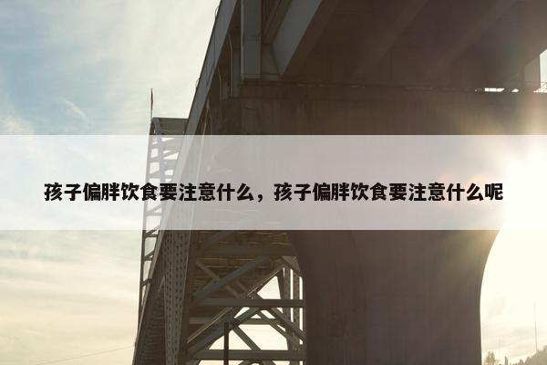 孩子偏胖饮食要注意什么，孩子偏胖饮食要注意什么呢