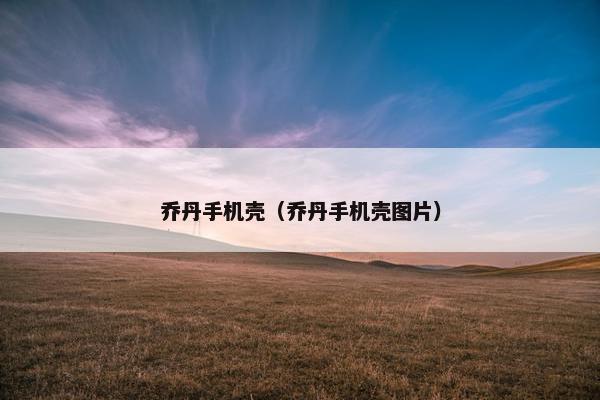 乔丹手机壳（乔丹手机壳图片）