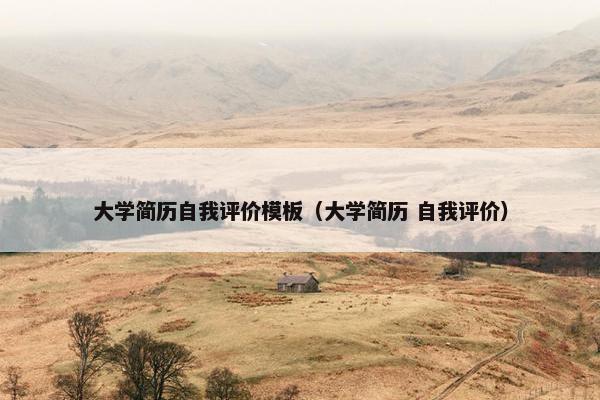 大学简历自我评价模板（大学简历 自我评价）