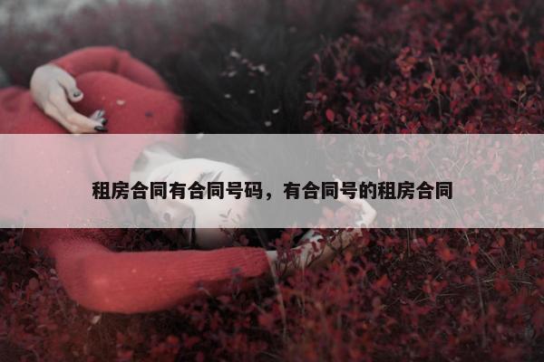 租房合同有合同号码，有合同号的租房合同