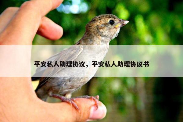 平安私人助理协议，平安私人助理协议书