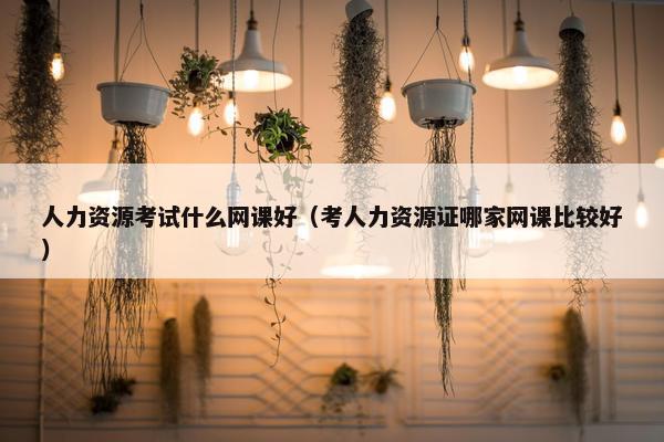 人力资源考试什么网课好（考人力资源证哪家网课比较好）