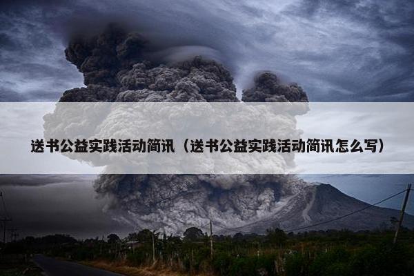 送书公益实践活动简讯（送书公益实践活动简讯怎么写）