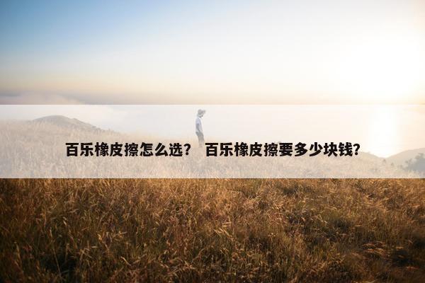 百乐橡皮擦怎么选？ 百乐橡皮擦要多少块钱？