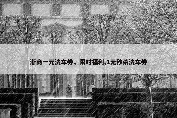 浙商一元洗车券，限时福利,1元秒杀洗车券