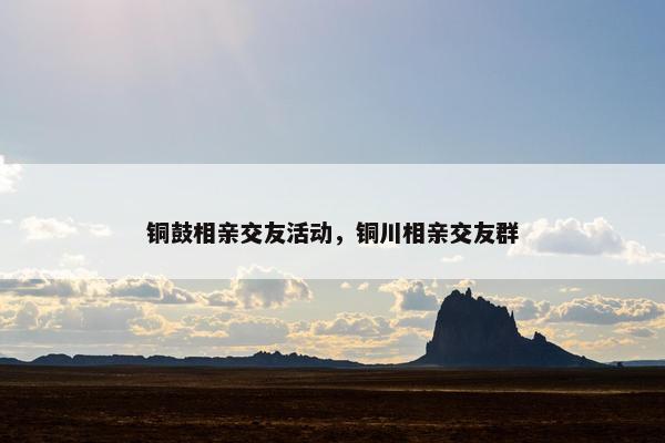 铜鼓相亲交友活动，铜川相亲交友群