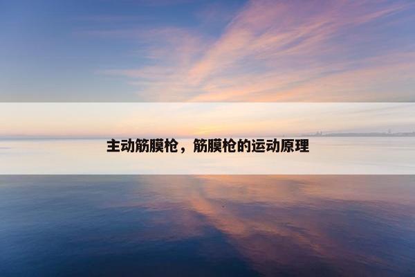 主动筋膜枪，筋膜枪的运动原理