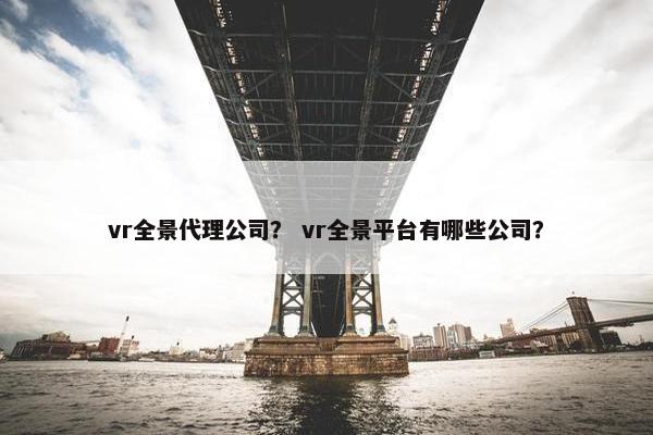 vr全景代理公司？ vr全景平台有哪些公司？