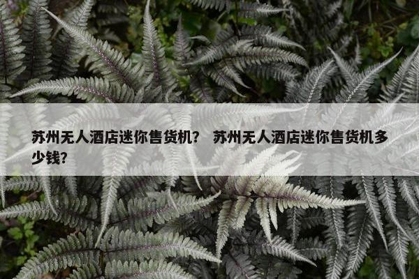 苏州无人酒店迷你售货机？ 苏州无人酒店迷你售货机多少钱？