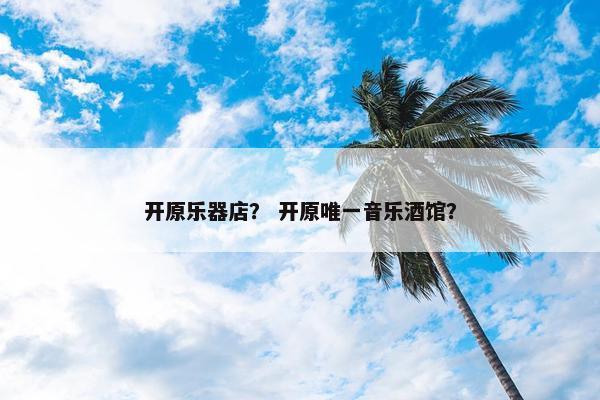 开原乐器店？ 开原唯一音乐酒馆？