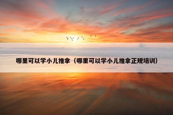 哪里可以学小儿推拿（哪里可以学小儿推拿正规培训）
