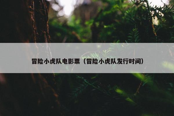 冒险小虎队电影票（冒险小虎队发行时间）