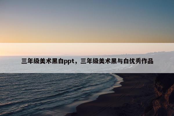 三年级美术黑白ppt，三年级美术黑与白优秀作品